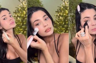 Kylie Jenner’s Cami Top Has Only Strings Holding It up in Video